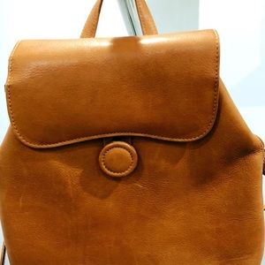 Piel Tan leather backpack